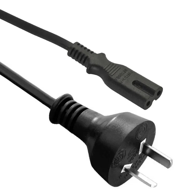 阿根廷IRAM电源线,阿根廷安规标准两芯10A插头配IEC60320 C7八字尾AC电源连接线